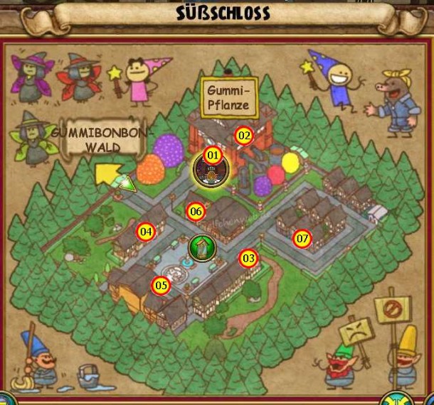 süßschloss map mit dungeons