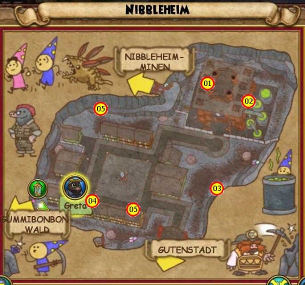 nibbleheim map mit dungeons