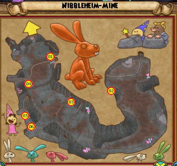 nibbleheim-mine map mit dungeons